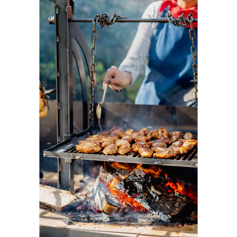 Asado Primera BBQ – The Banquet Firepits UK with korean chicken wings close up