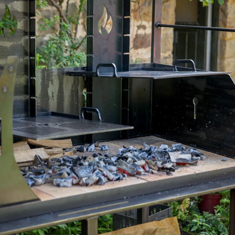 Firepits UK Asado Doble adjustable grill close up