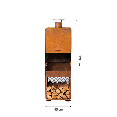 GrillSymbol Outdoor Fireplace Enzo (132x43x37cm) measurements