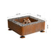 GrillSymbol Corten Steel Fire Pit Fogo (size 120x120x47 cm) dimensions