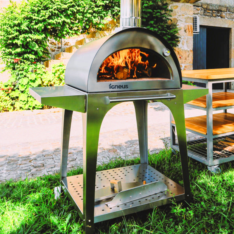 Igneus Classico Pizza Oven Stand with igneus classico on stand