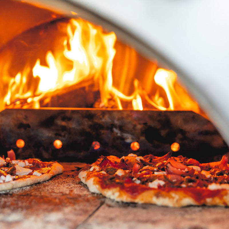 Igneus Pro 750 Wood-Fired Pizza Oven close up of pizza