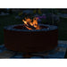 GrillSymbol Corten Steel Fire Pit Luna, ø 119 cm with fire lit