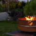 Lucas firepit partial view with flames