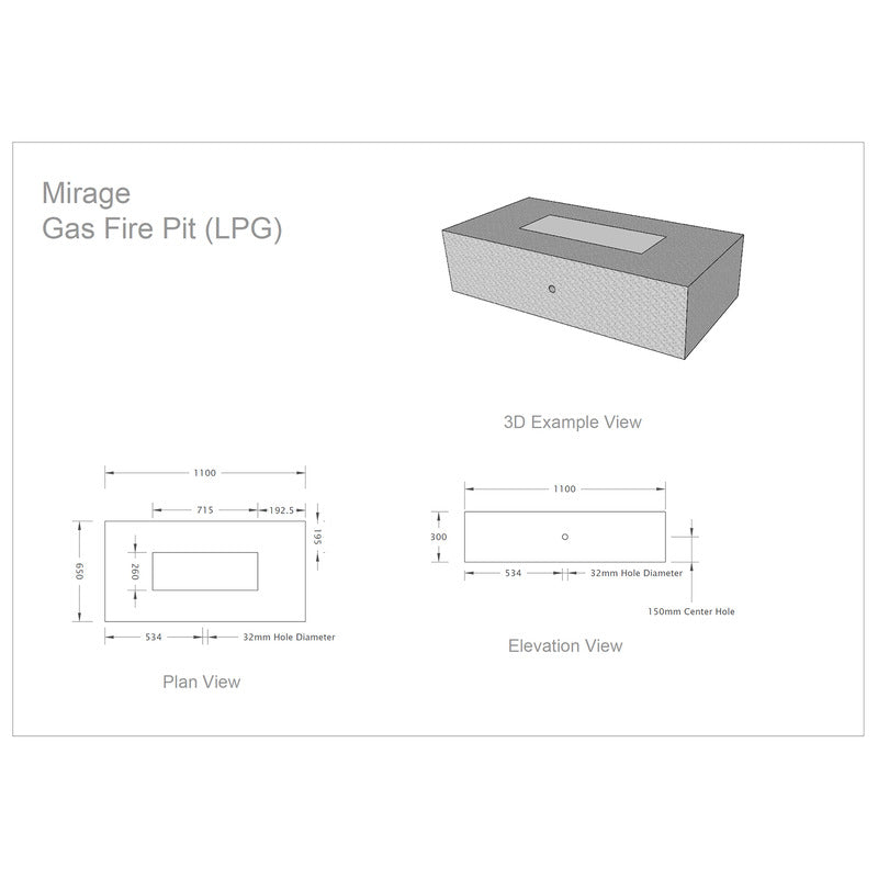 MirageLPGFirePit-TechDrawing