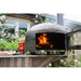 Complete Outdoor Kitchen with Dome Oven Firepits UK lit dome door open