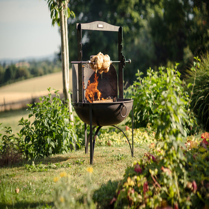 Firepits UK Rotisserie 90cm with wind shield