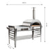 GrillSymbol stainless steel Wood Fired Pizza Oven Pizzo-inox with table stand dimensions