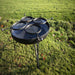 Plain Jane 120 Fire Pit with Four Swing Arm BBQ Racks Firepits UK four swing arms not alight