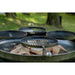 Ring of Logs 120 with Four Swing Arm BBQ Racks Firepits UK close up of 4 swing arm BBQ racks