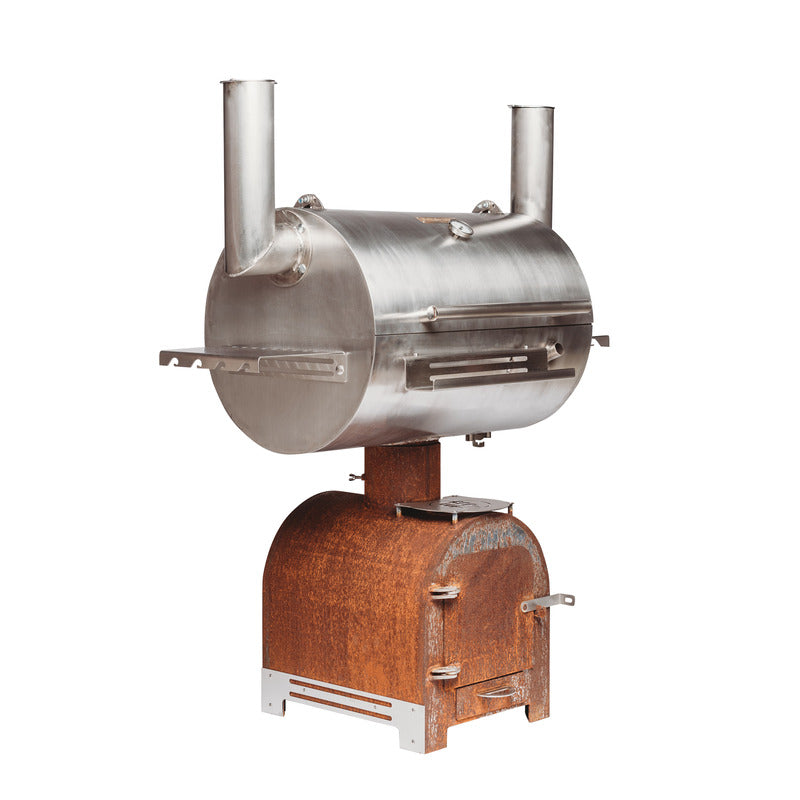 GrillSymbol BBQ Smoker Smoky Beast Silver side view