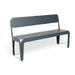 bended bench with back blue