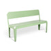 bended bench with back green