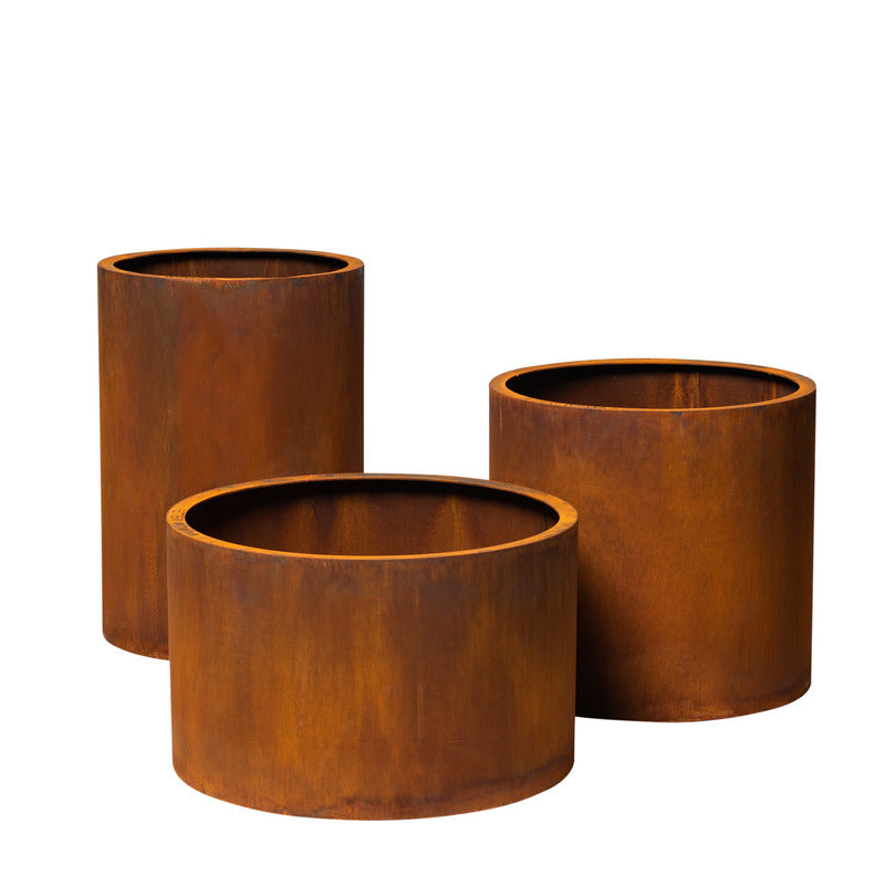 Corten Steel Planters Round