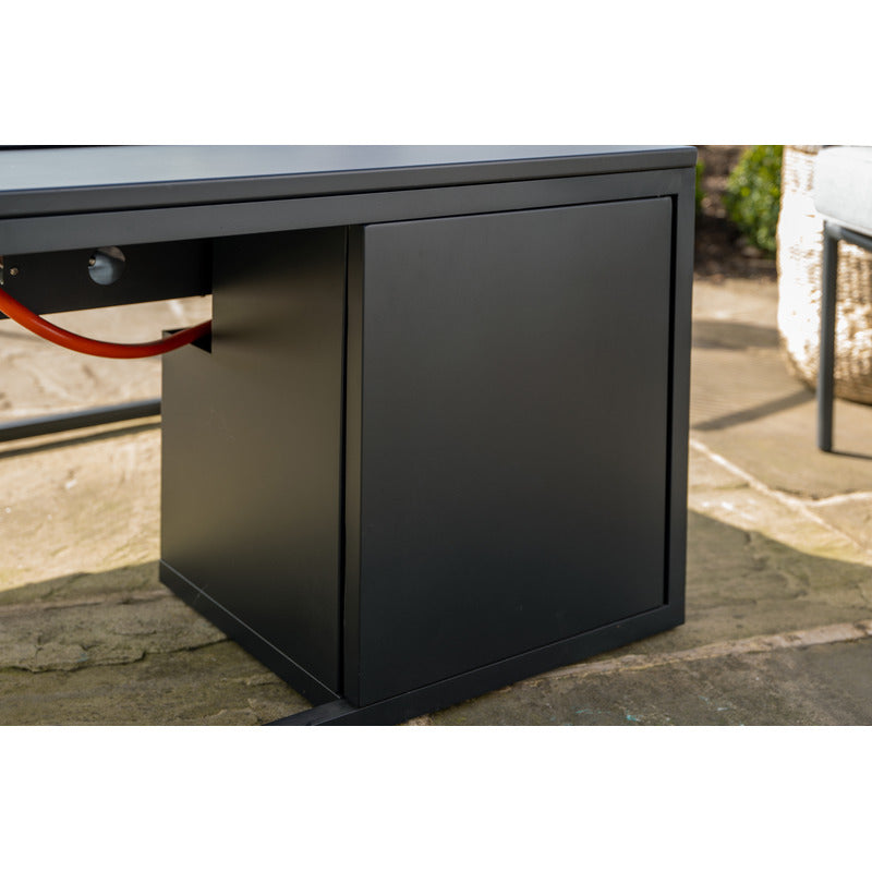 cosiloft 100 fire pit table gas cabinet black