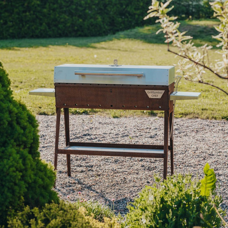 garden view of grill symbol charcoal grill 