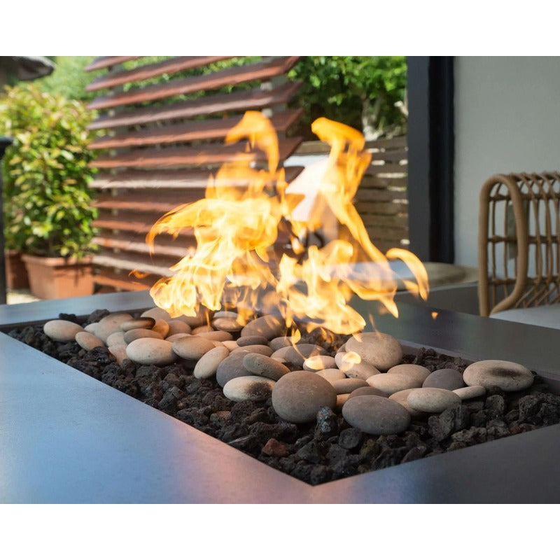 tavalo fire table close up of stones